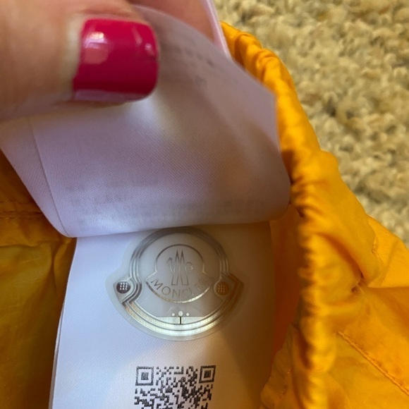 2 Moncler 1952 Men’s Windbreaker Pants Orange Size 46 Cargo Pull On Jogger Pants - Picture 9 of 13